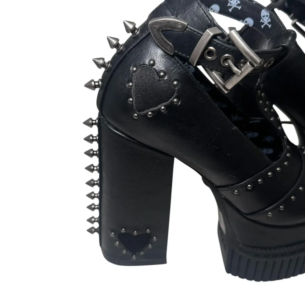 Lamoda she's so special SPIKED platform heels Dolls Kill Goth Edgy Sexy Size 8 - Picture 6 of 11